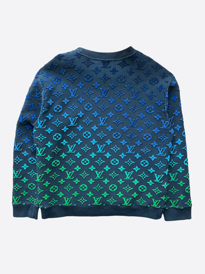 Louis Vuitton Blue & Green Gradient Monogram Sweater