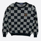 Louis Vuitton Black & White Distorted Damier Sweater