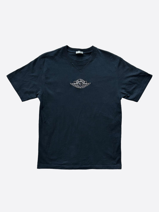 Dior Air Jordan Navy Wings Logo T-Shirt