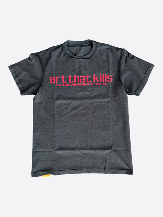Gallery Dept Faded Black & Red Art That Kills Glitter Logo Reversible T-Shirt