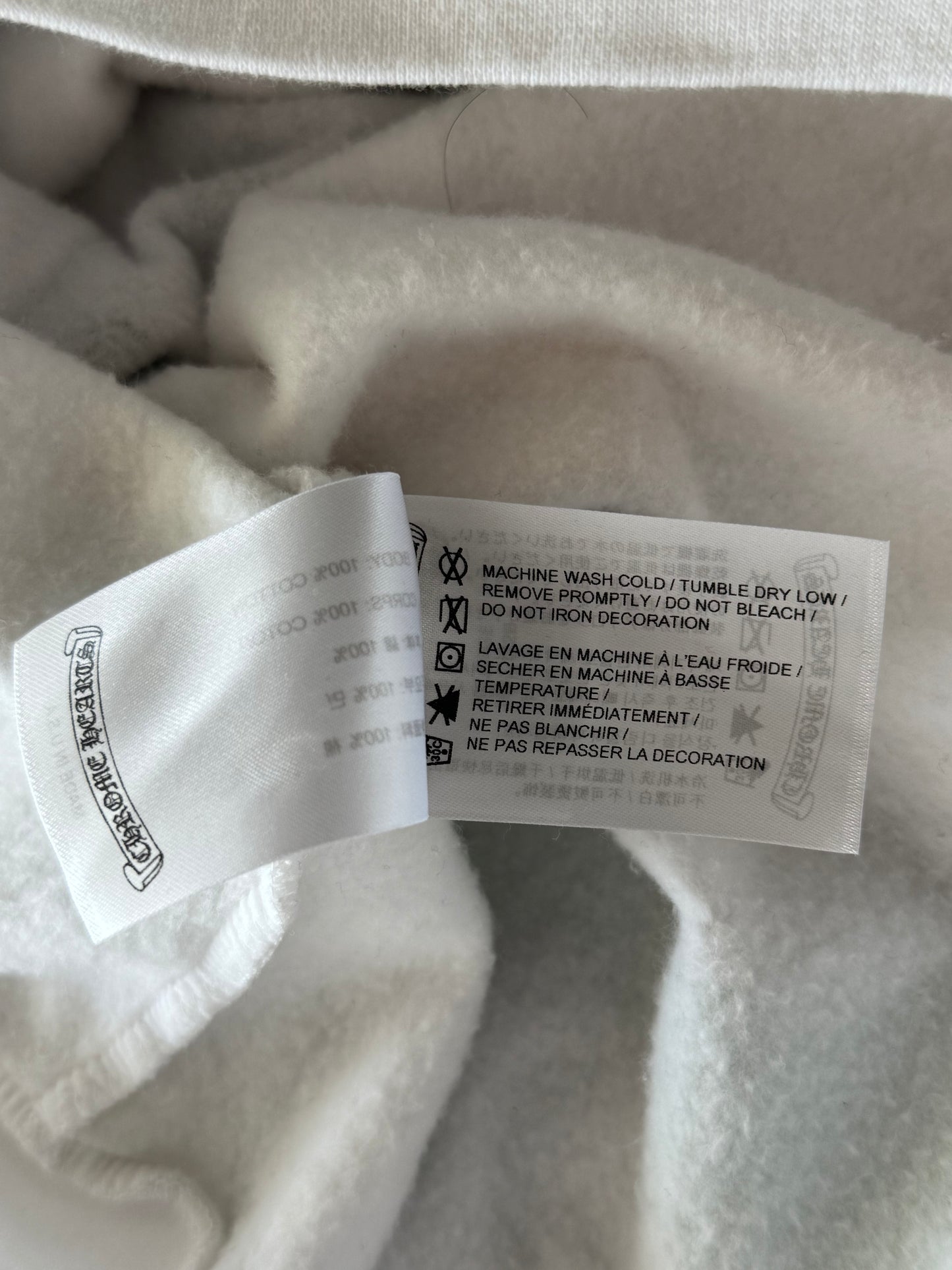 Chrome Hearts White Multicolor Stencil Hoodie
