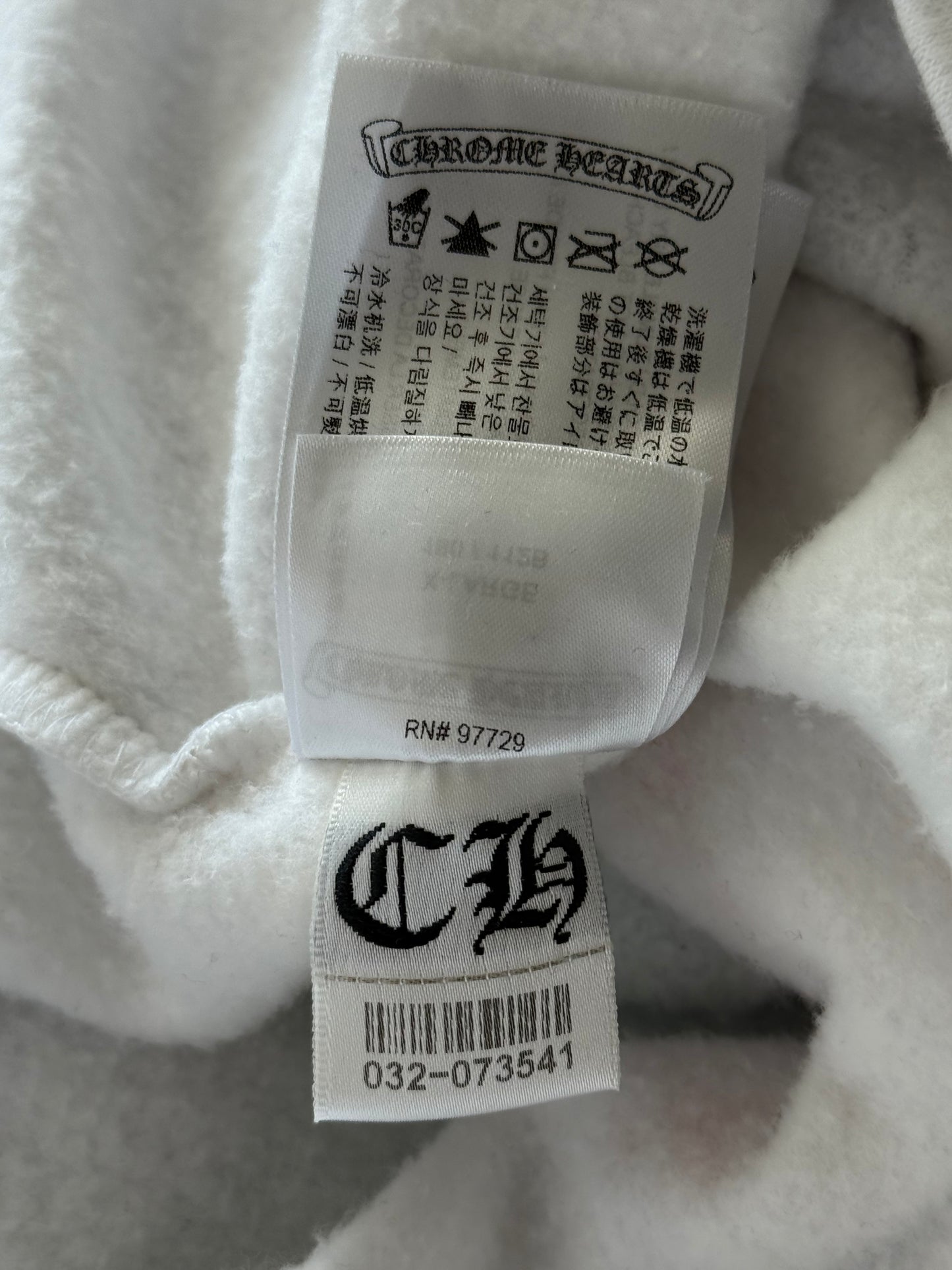Chrome Hearts White Multicolor Stencil Hoodie
