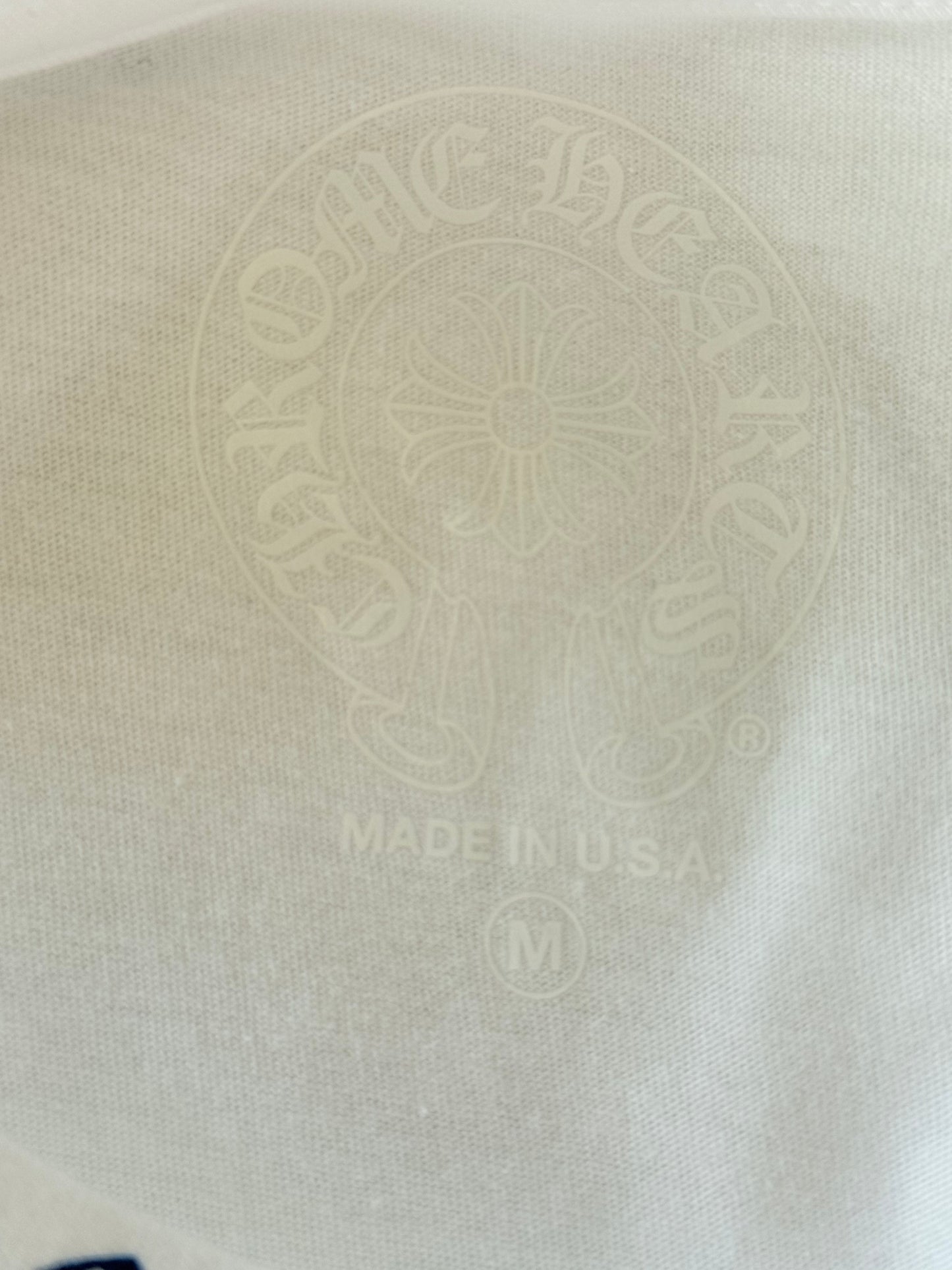 Chrome Hearts White & Blue Neck Logo Longsleeve T-Shirt