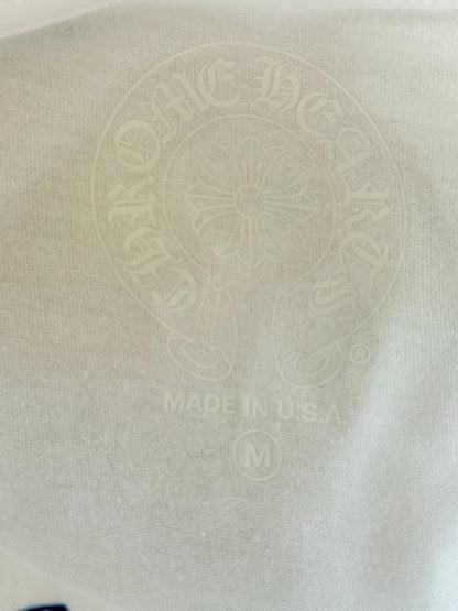 Chrome Hearts White & Blue Neck Logo Longsleeve T-Shirt