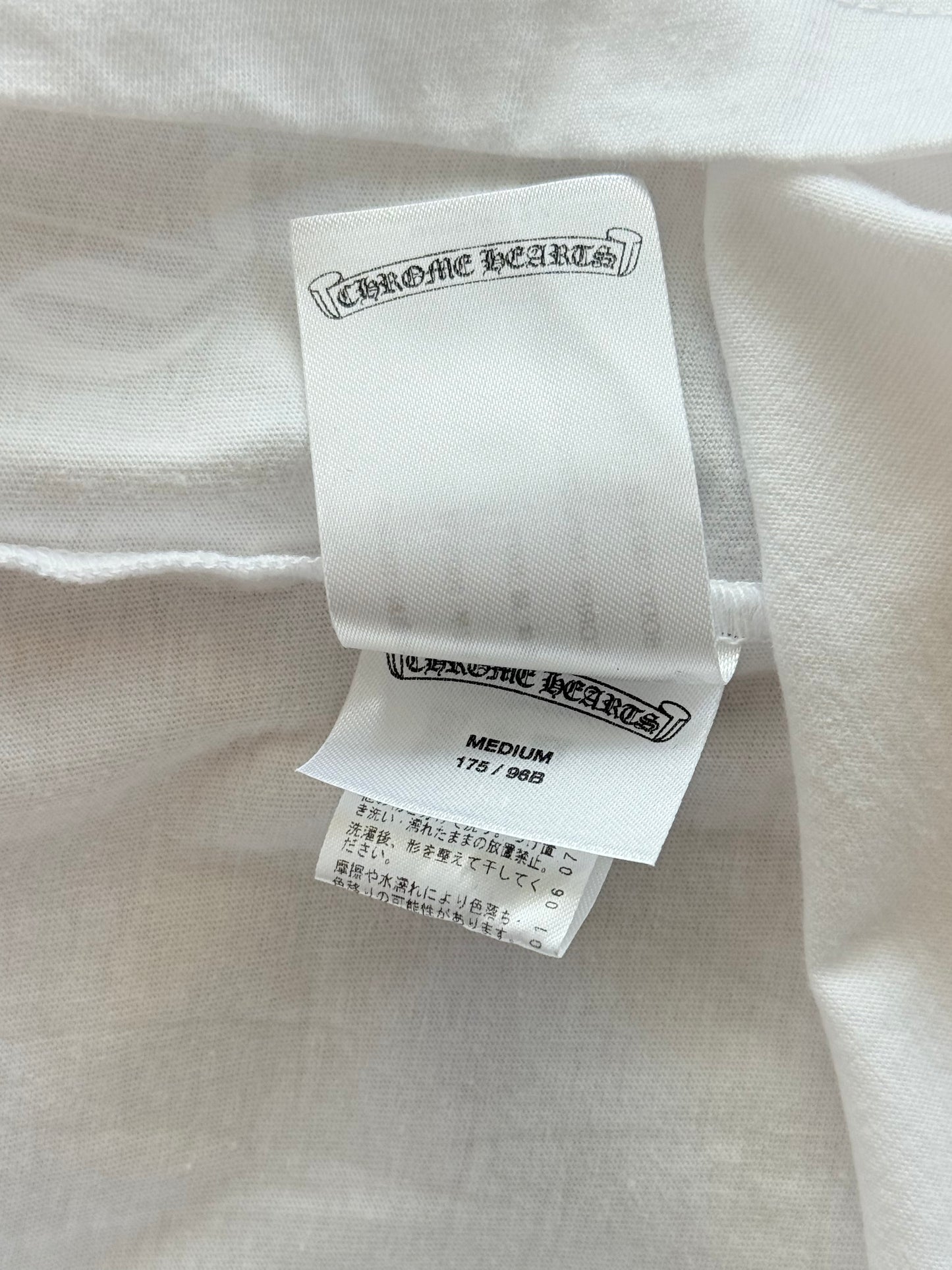 Chrome Hearts White & Blue Neck Logo Longsleeve T-Shirt
