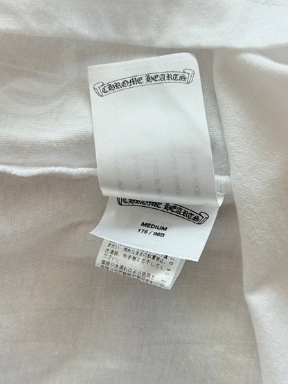 Chrome Hearts White & Blue Neck Logo Longsleeve T-Shirt