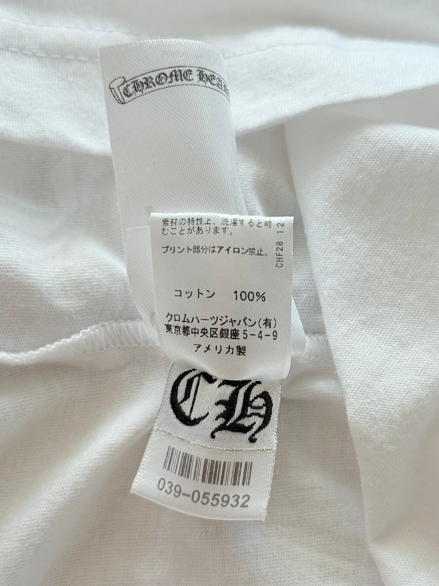 Chrome Hearts White & Blue Neck Logo Longsleeve T-Shirt