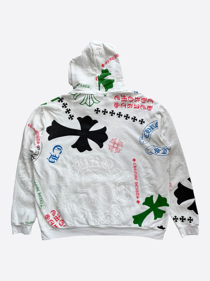 Chrome Hearts White Multicolor Stencil Hoodie