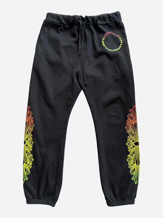 Chrome Hearts Black Gradient Circle Logo Sweatpants