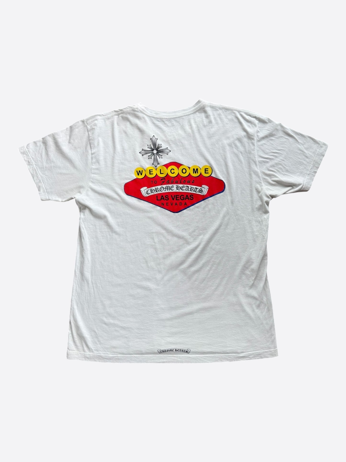 Chrome Hearts White & Red Welcome To Las Vegas T-Shirt