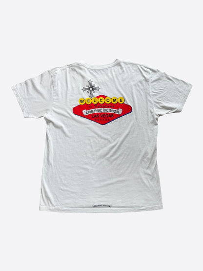 Chrome Hearts White & Red Welcome To Las Vegas T-Shirt
