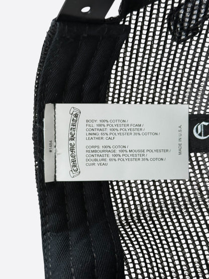 Chrome Hearts Black & White Ponyhair Triple Cross Patch Hat