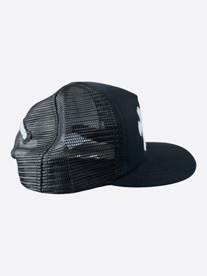 Chrome Hearts Black & White Ponyhair Triple Cross Patch Hat