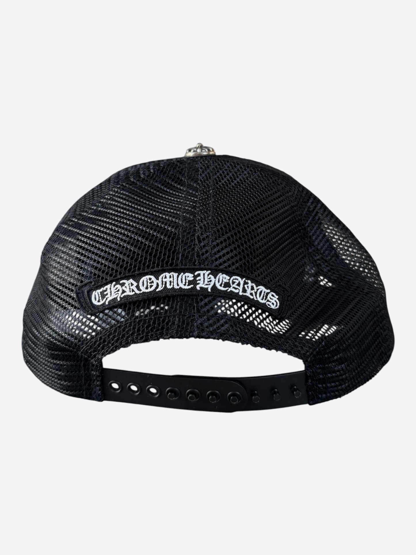 Chrome Hearts Black & White Ponyhair Triple Cross Patch Hat