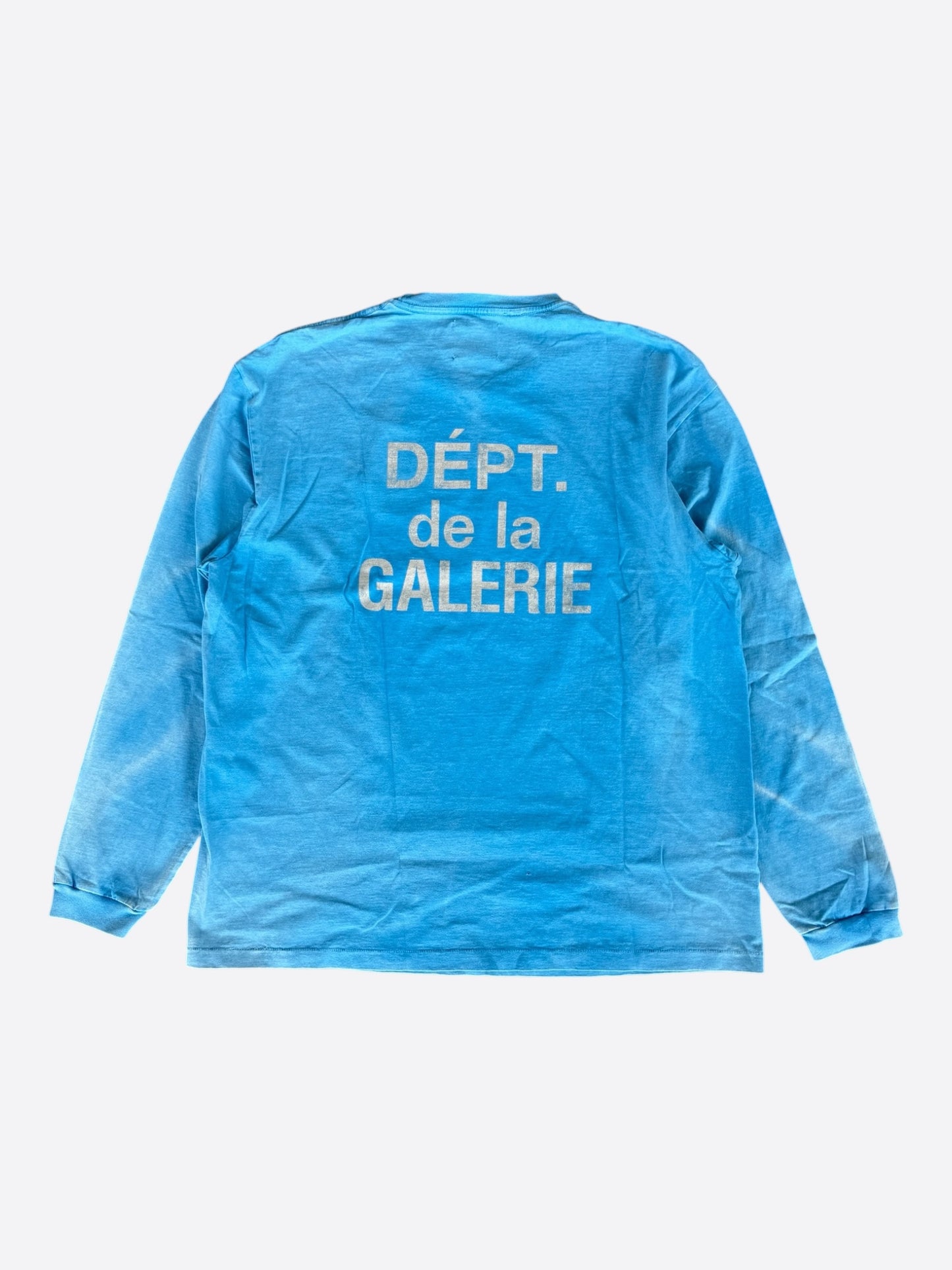 Gallery Dept Faded Blue & White French Logo Longsleeve T-Shirt