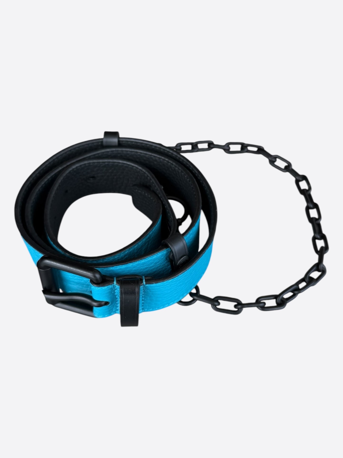 Louis Vuitton Blue Monogram Chain Belt