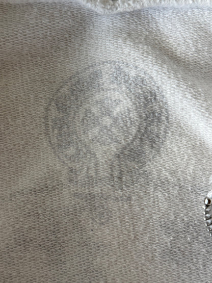 Chrome Hearts White & Black Cross Jacquard Horseshoe Logo Zip Up Hoodie