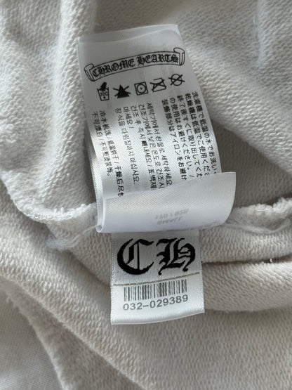 Chrome Hearts White & Black Cross Jacquard Horseshoe Logo Zip Up Hoodie
