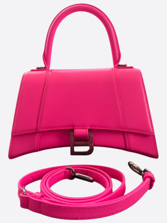 Balenciaga Pink Hourglass Small Handle Bag