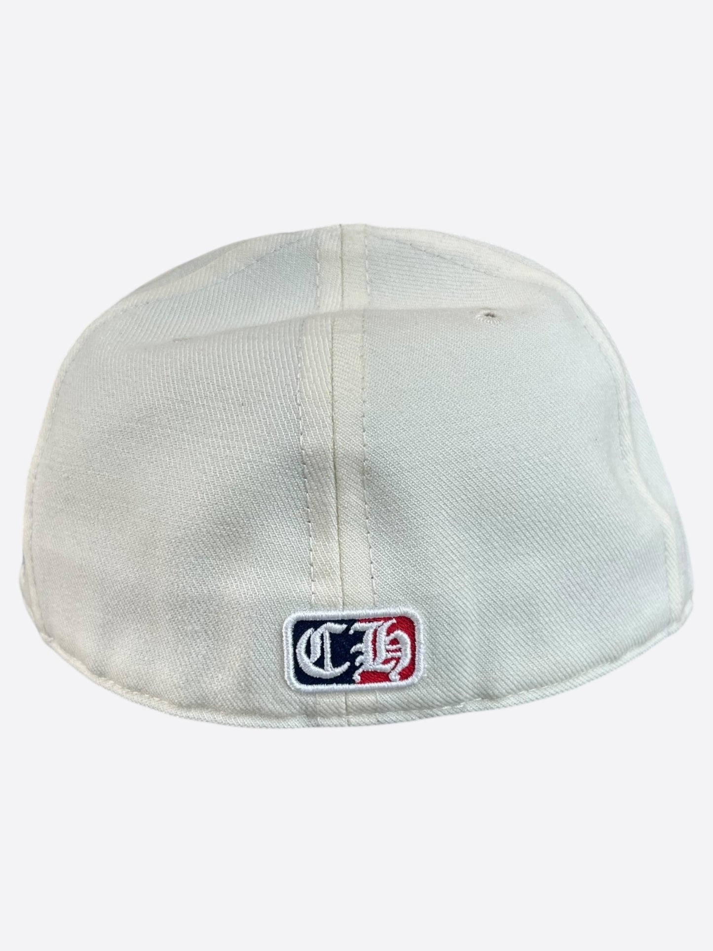 Chrome Hearts White & Red Heart Logo Fitted Hat