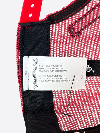 Chrome Hearts Red & White Multicolor Cross Trucker Hat
