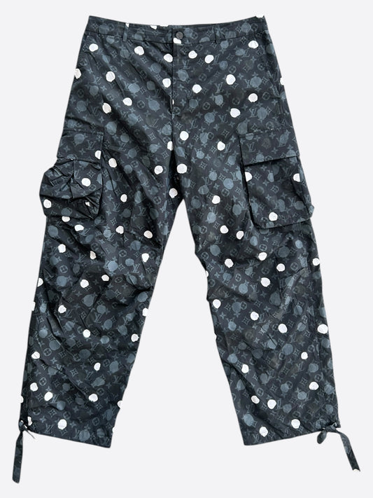 Louis Vuitton Yayoi Kusama Black Polka Dot Cargo Pants