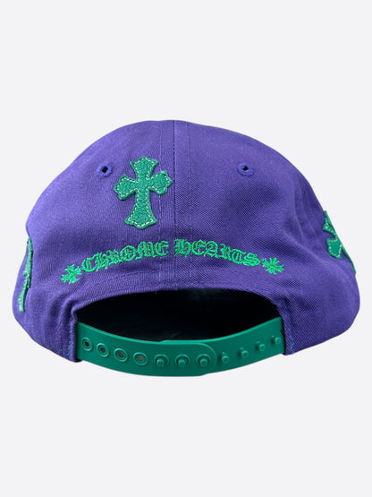 Chrome Hearts Purple & Green Cross Patch Hat
