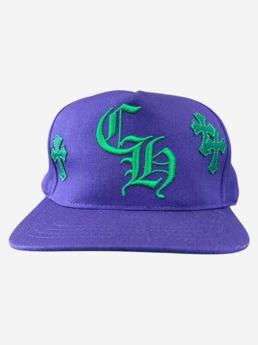 Chrome Hearts Purple & Green Cross Patch Hat