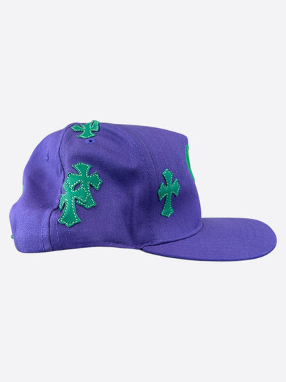 Chrome Hearts Purple & Green Cross Patch Hat