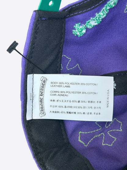 Chrome Hearts Purple & Green Cross Patch Hat
