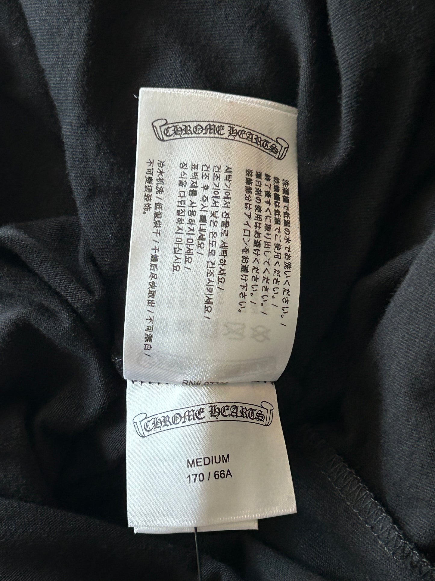 Chrome Hearts Black & Blue Neck Logo Longsleeve T-Shirt