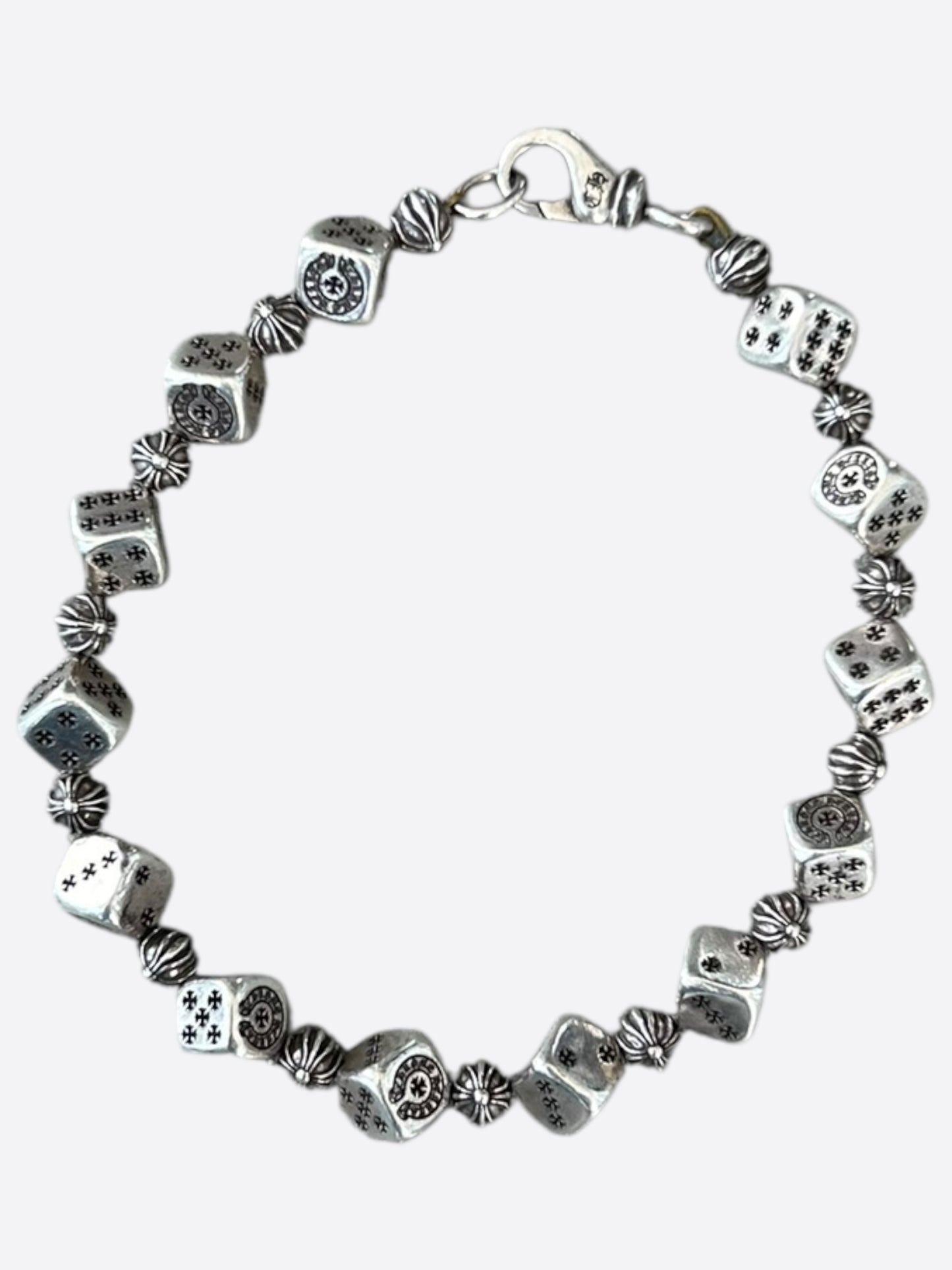Chrome Hearts Silver Dice Bracelet