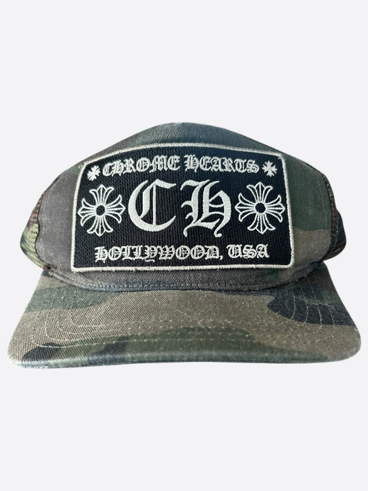 Chrome Hearts Green Camouflage Trucker Hat