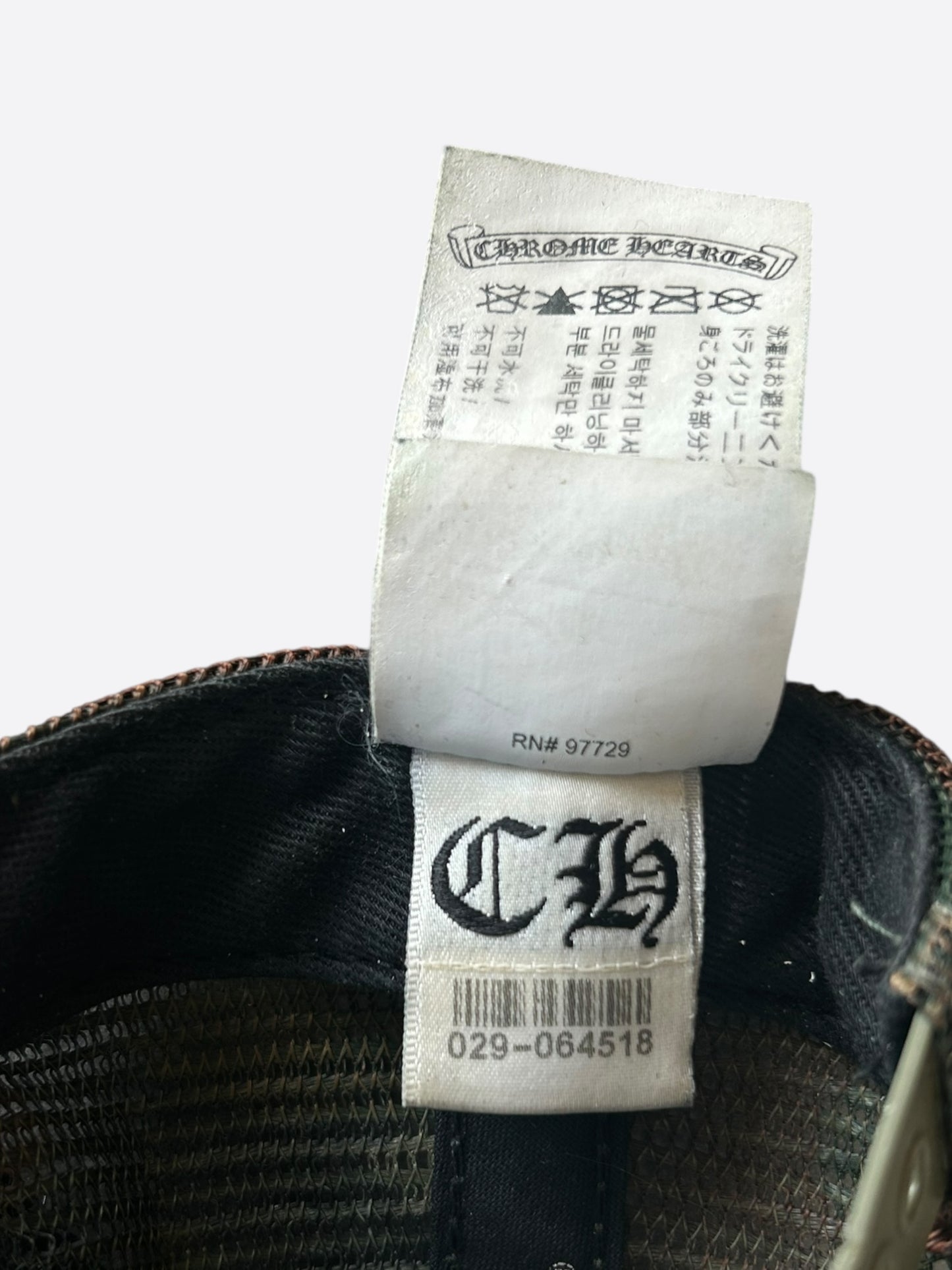 Chrome Hearts Green Camouflage Trucker Hat