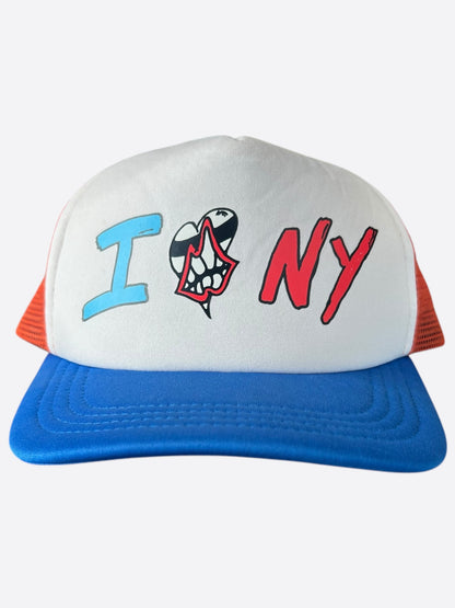 Chrome Hearts Matty Boy Orange & Blue NY Trucker Hat