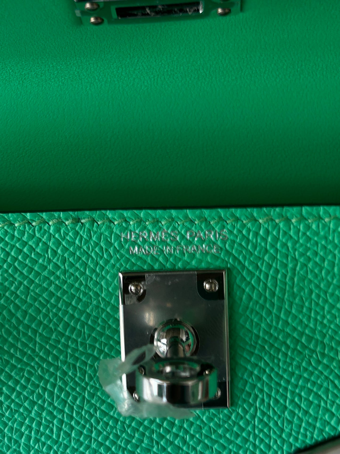 Hermes Green & White Epsom Mini Kelly 20