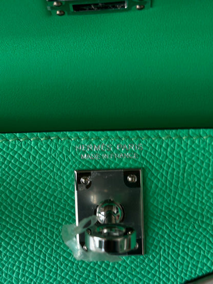 Hermes Green & White Epsom Mini Kelly 20