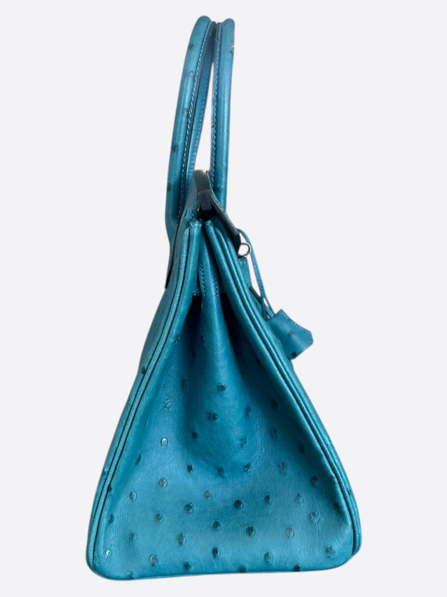 Hermes Blue Ostrich Birkin 30