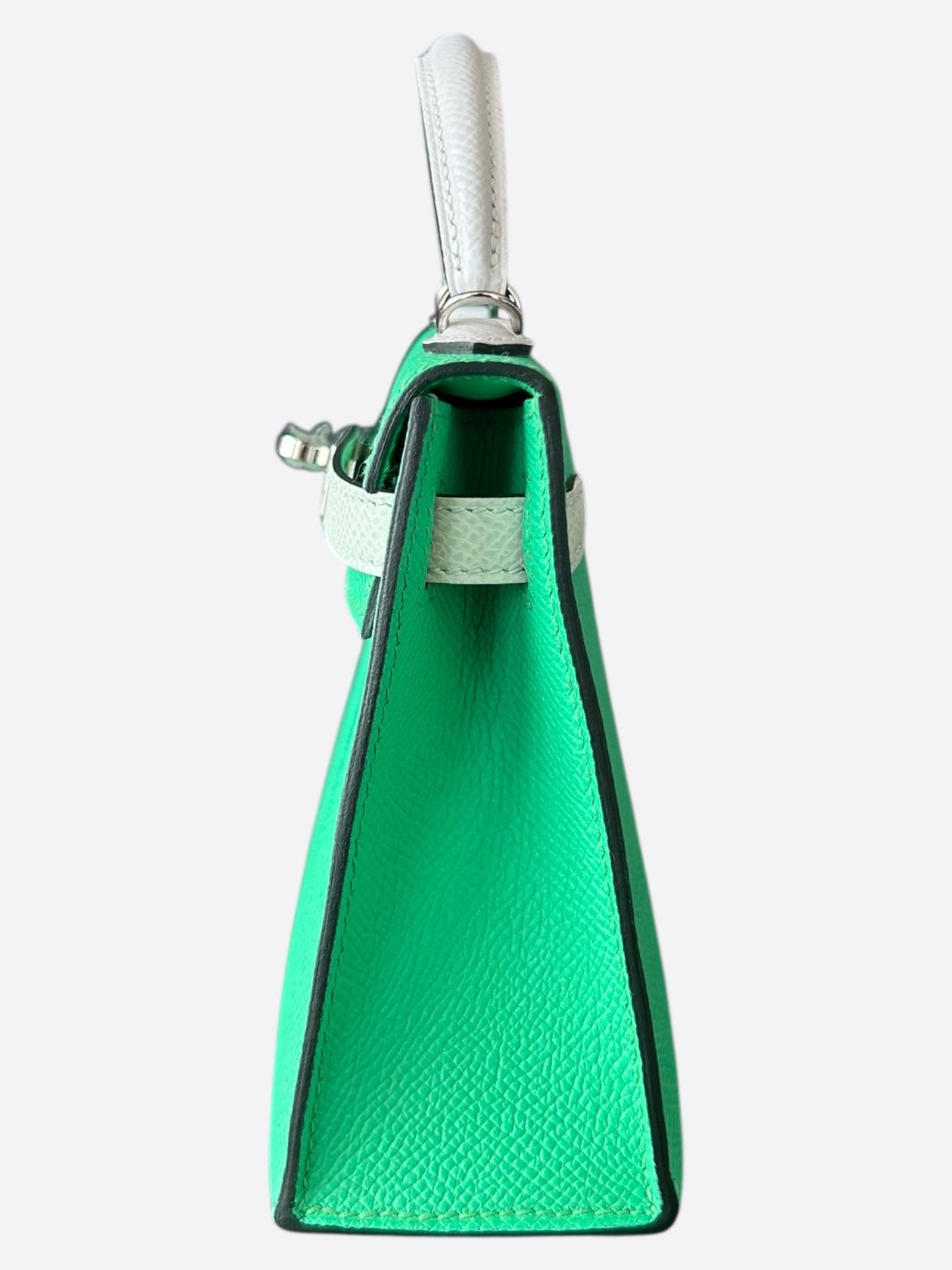 Hermes Green & White Epsom Mini Kelly 20