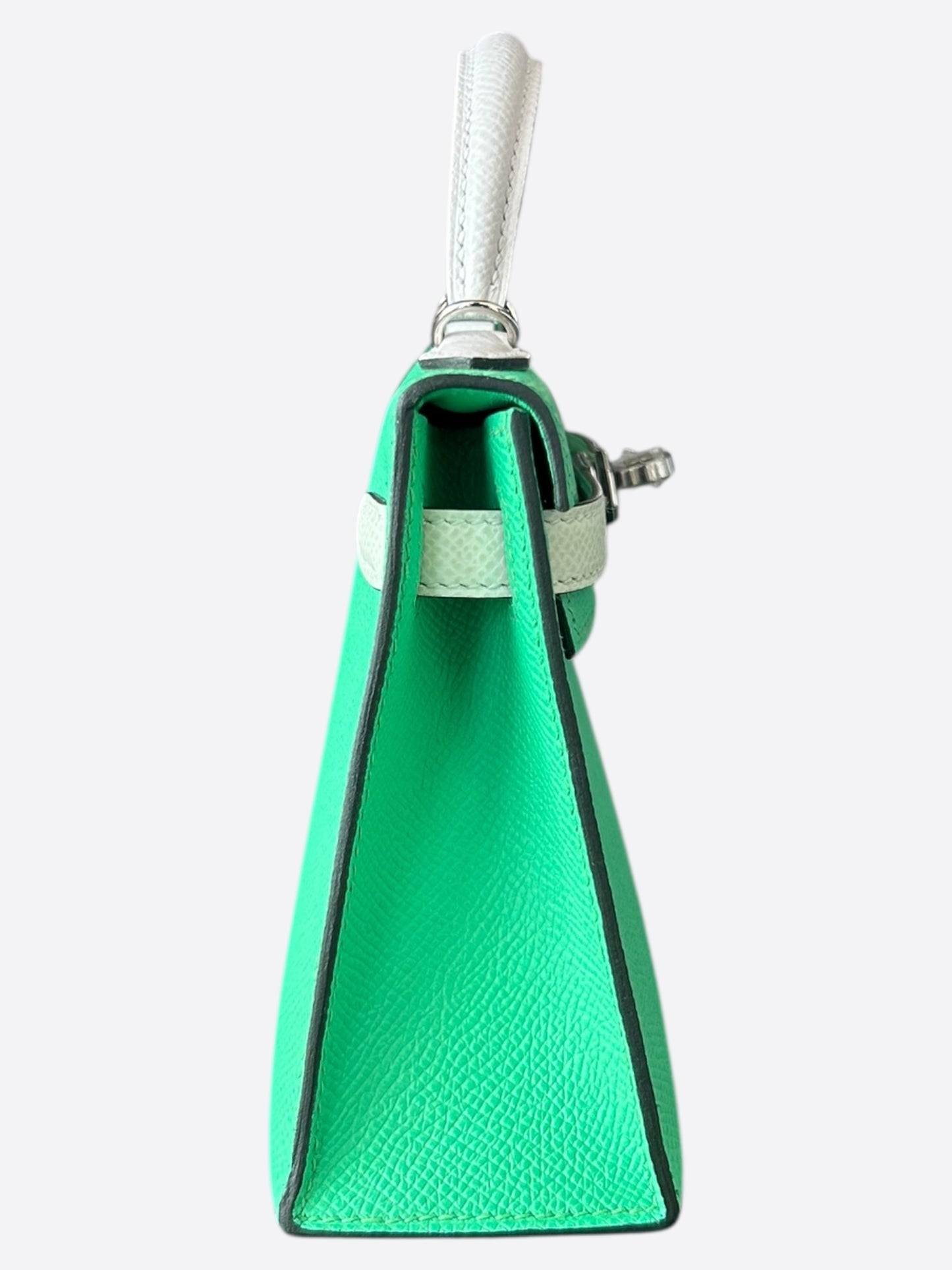 Hermes Green & White Epsom Mini Kelly 20