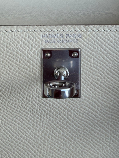 Hermes Craie Epsom & Palladium Hardware Mini Kelly 20