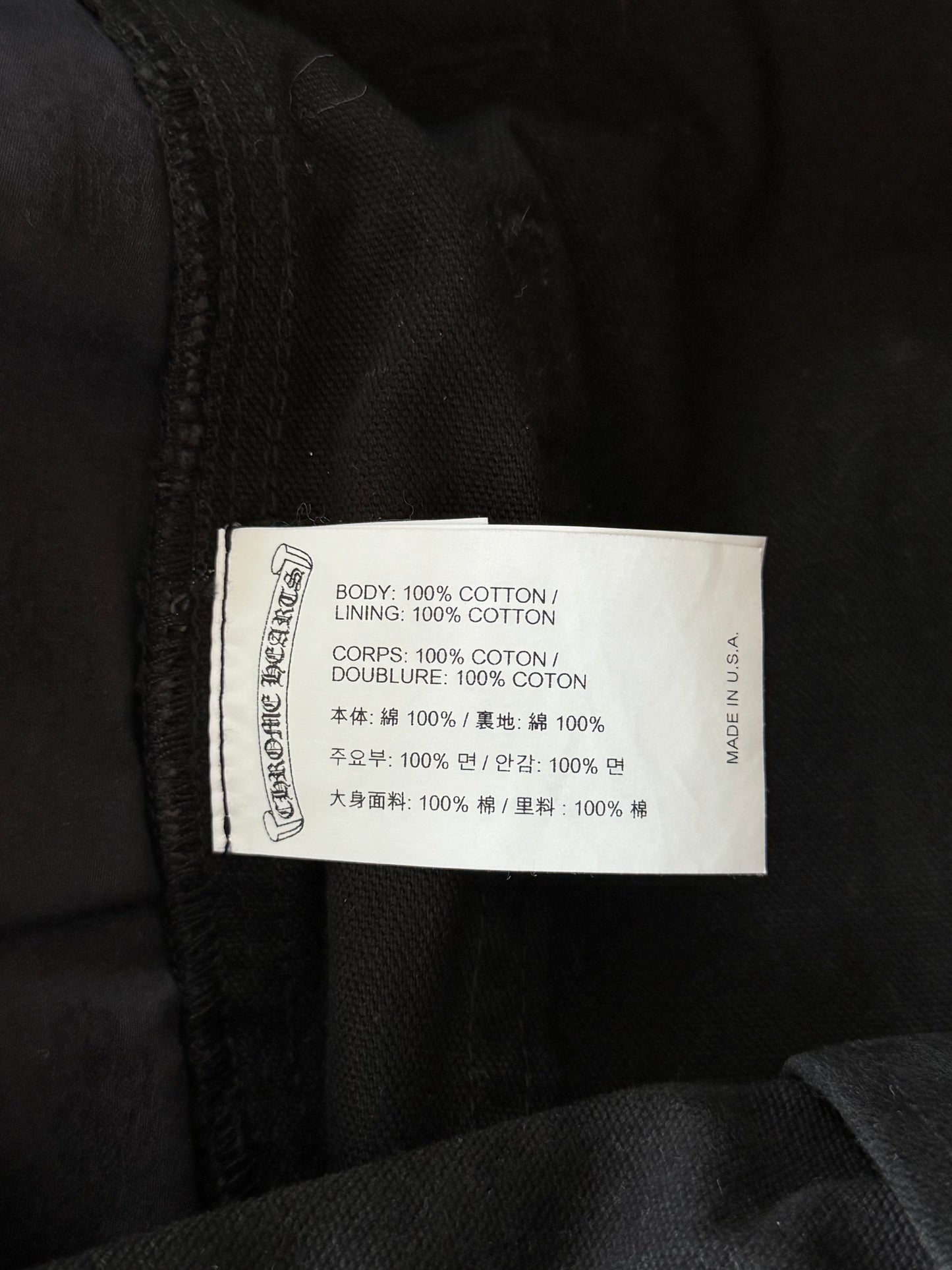 Chrome Hearts Black Carpenter Pants