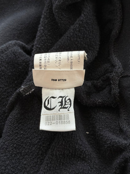 Chrome Hearts Black & White Script Logo Hoodie