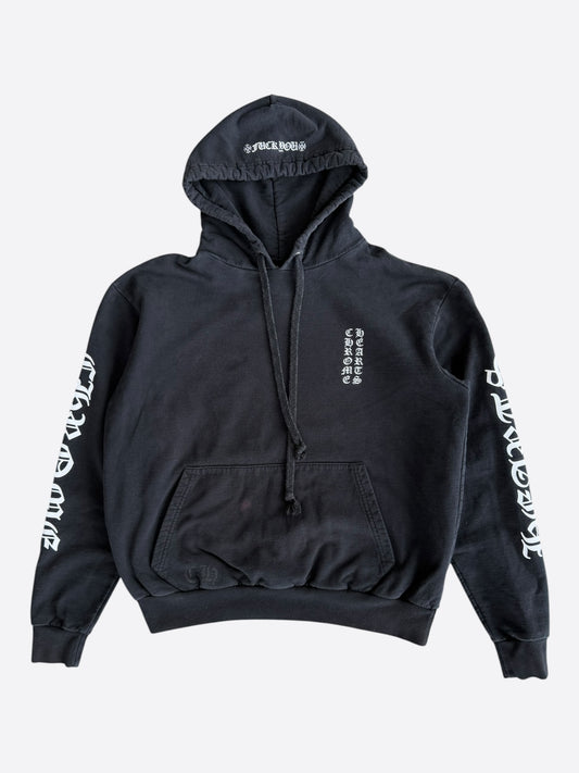 Chrome Hearts Black & White Script Logo Hoodie
