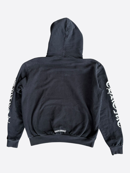 Chrome Hearts Black & White Script Logo Hoodie