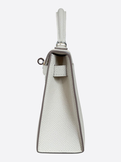 Hermes Craie Epsom & Palladium Hardware Mini Kelly 20