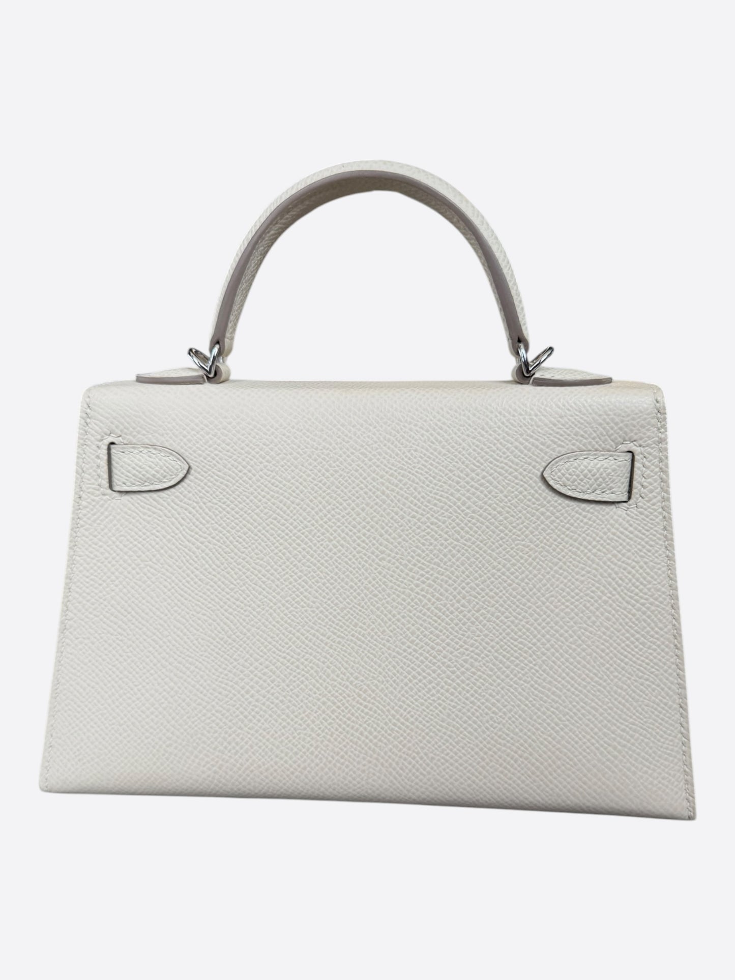 Hermes Craie Epsom & Palladium Hardware Mini Kelly 20