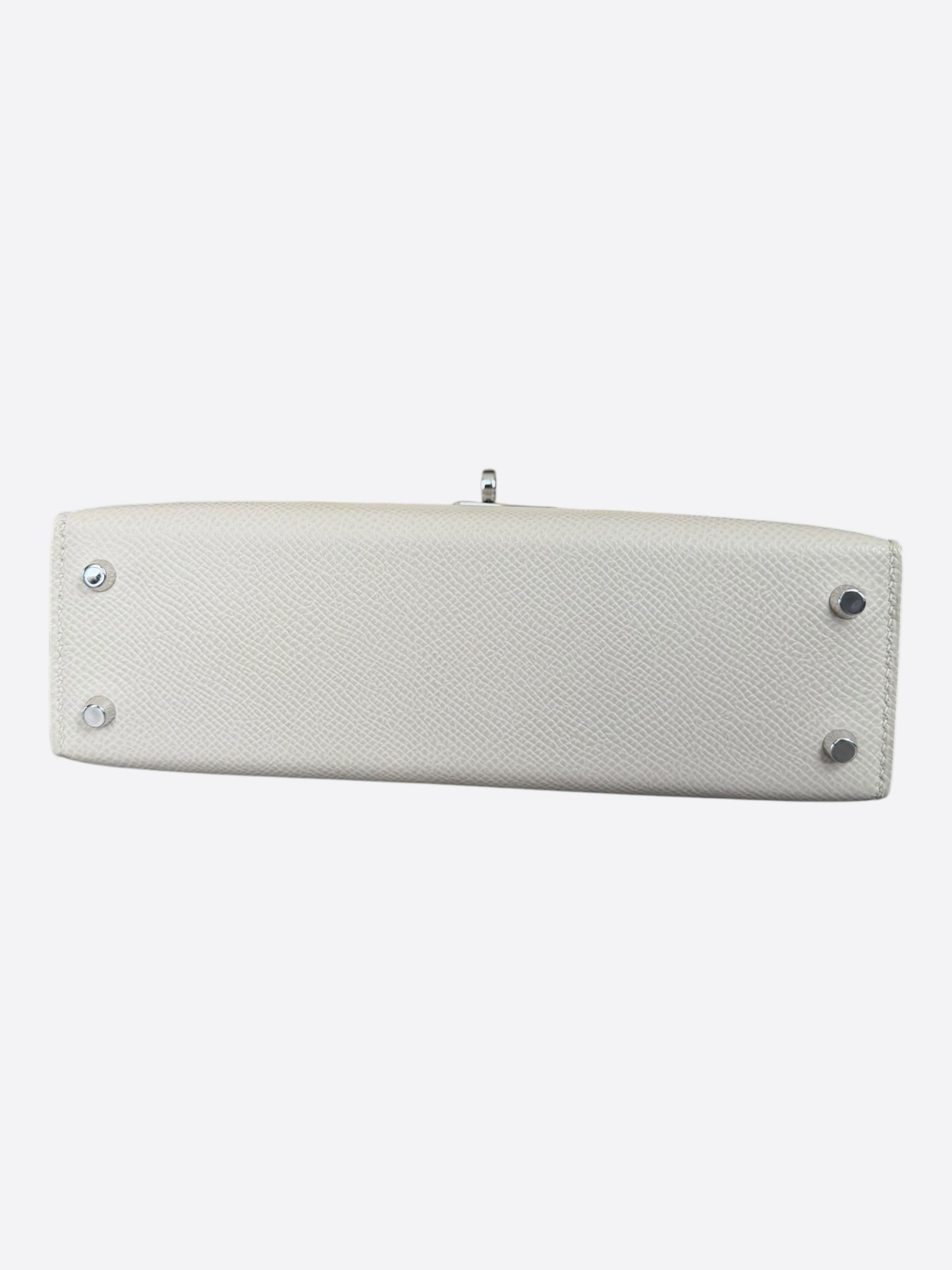 Hermes Craie Epsom & Palladium Hardware Mini Kelly 20