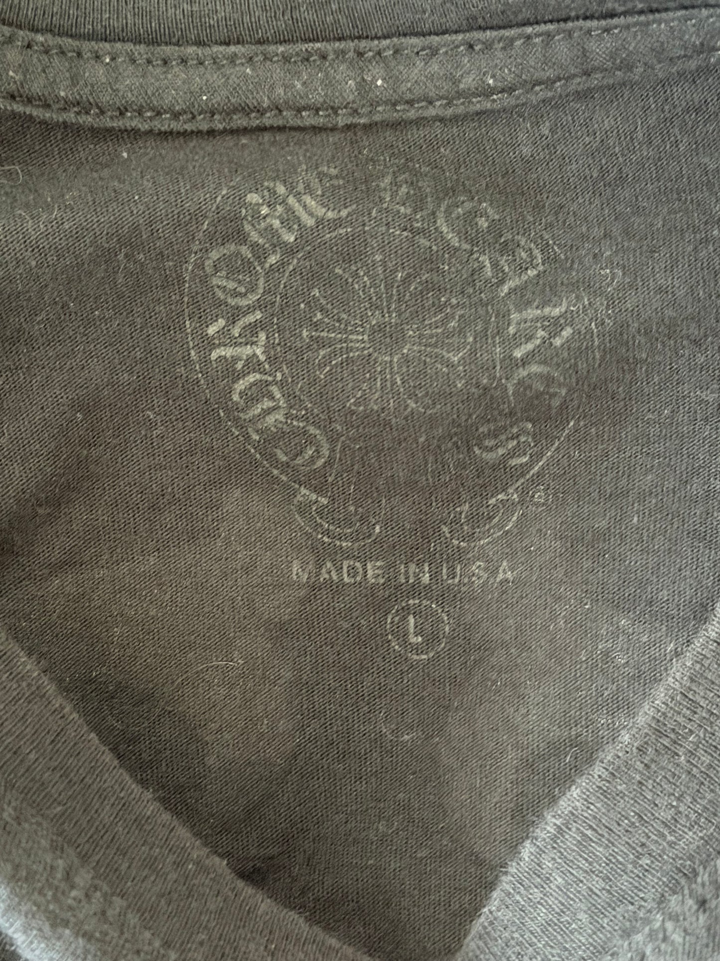 Chrome Hearts Black & Red Dagger Logo T-Shirt