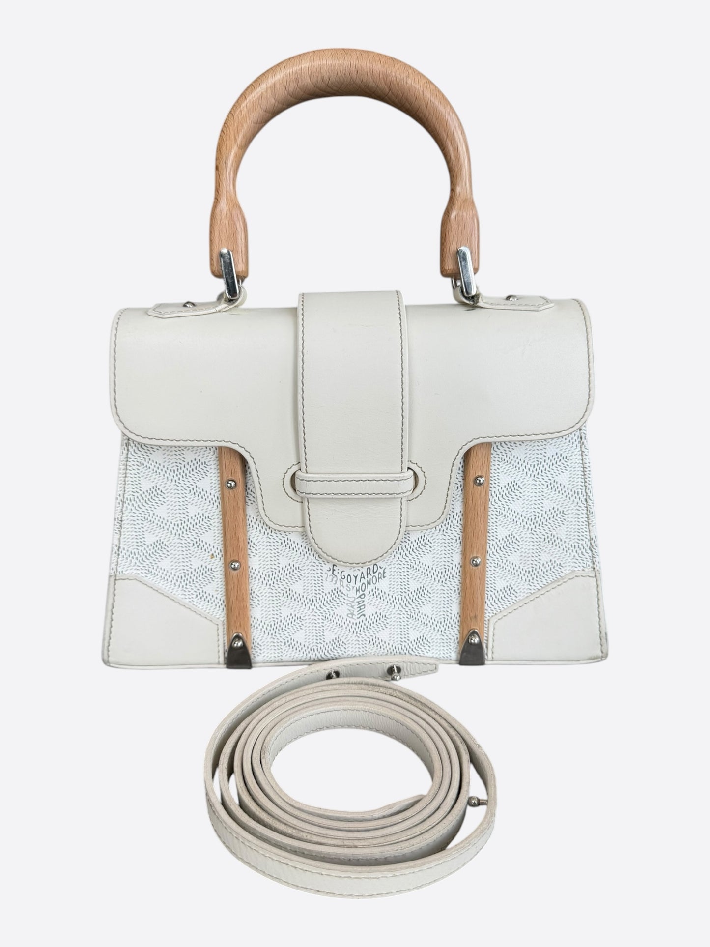 Goyard White Mini Structure Saigon